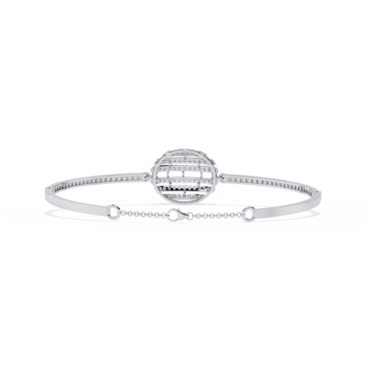 Luxury Radiant Sphere Lab grown  Diamond Bangle Bracelet