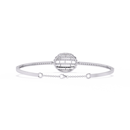 Luxury Radiant Sphere Lab grown  Diamond Bangle Bracelet