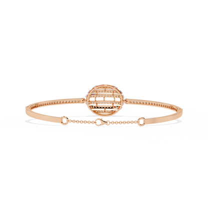 Luxury Radiant Sphere Lab grown  Diamond Bangle Bracelet
