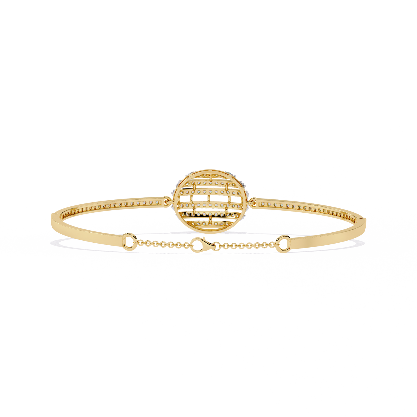 Luxury Radiant Sphere Lab grown  Diamond Bangle Bracelet