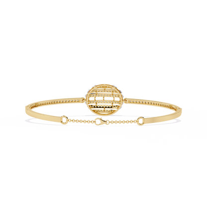 Luxury Radiant Sphere Lab grown  Diamond Bangle Bracelet