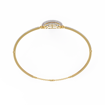 Luxury Radiant Sphere Lab grown  Diamond Bangle Bracelet
