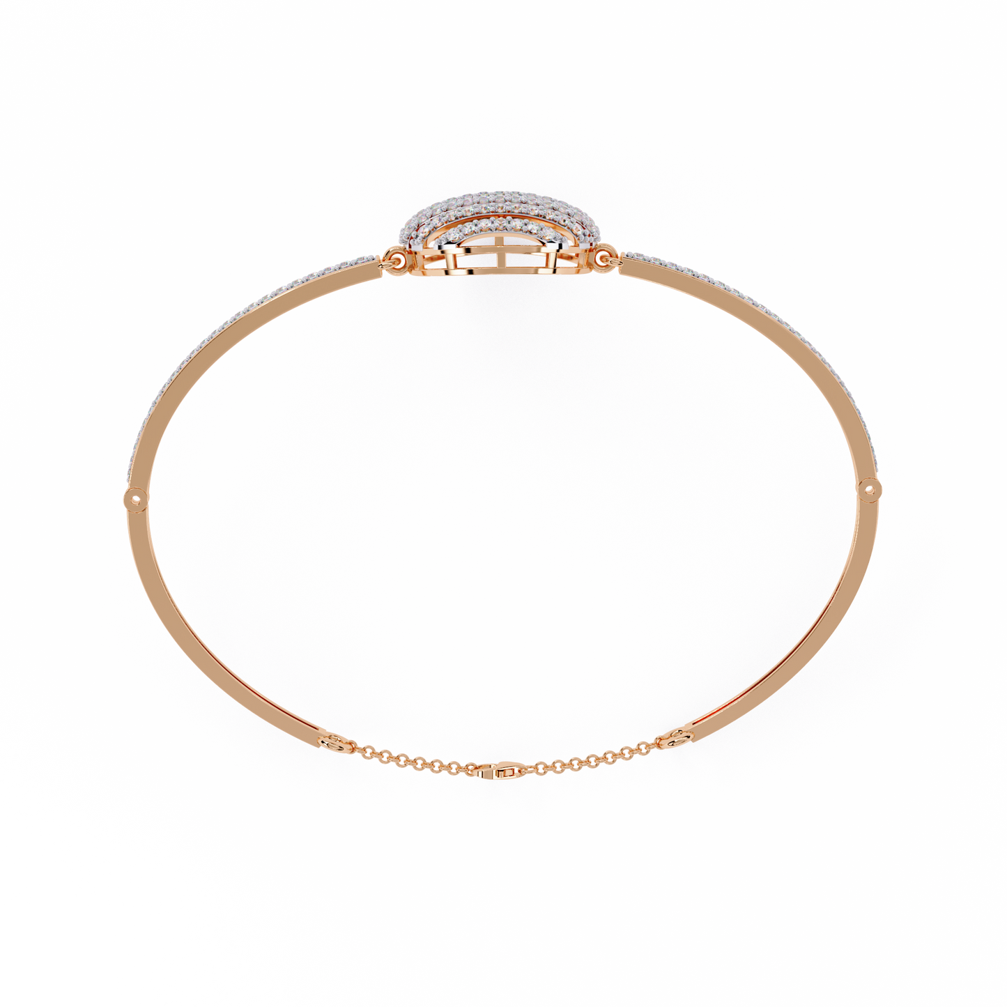 Luxury Radiant Sphere Lab grown  Diamond Bangle Bracelet