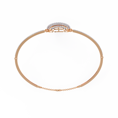 Luxury Radiant Sphere Lab grown  Diamond Bangle Bracelet