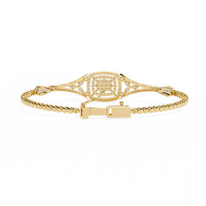 1.07 Ct Elegant  Square Halo Lab Grown diamond  Tennis Bracelet