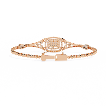 1.07 Ct Elegant  Square Halo Lab Grown diamond  Tennis Bracelet