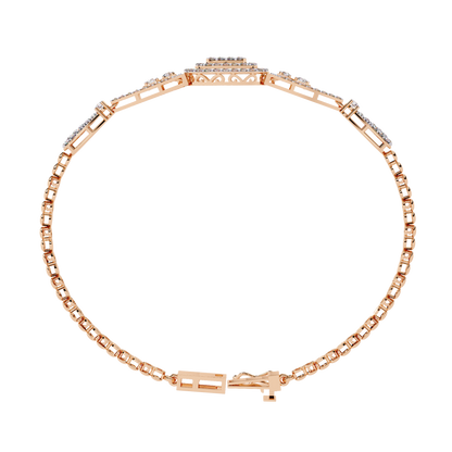1.07 Ct Elegant  Square Halo Lab Grown diamond  Tennis Bracelet
