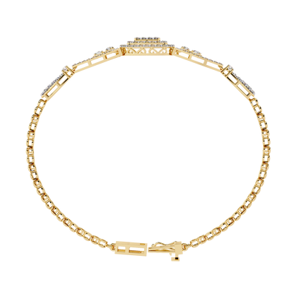1.07 Ct Elegant  Square Halo Lab Grown diamond  Tennis Bracelet