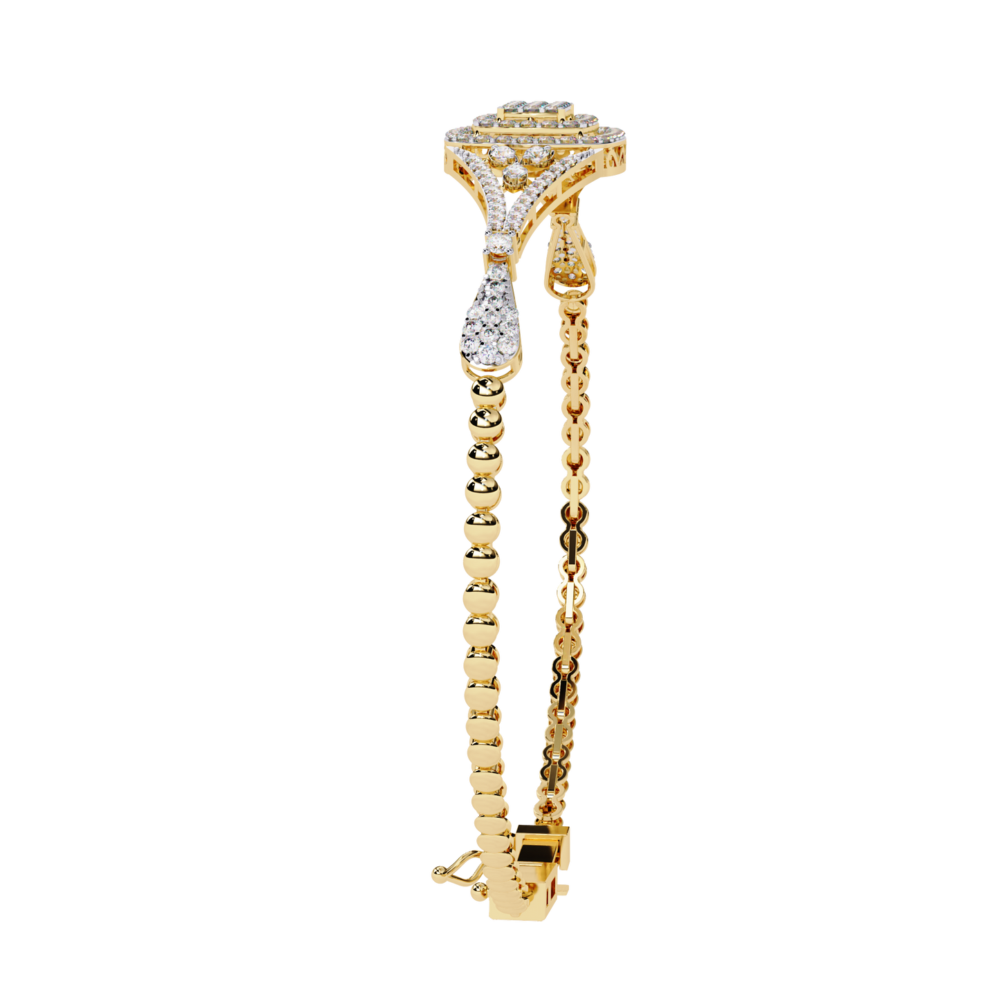 1.07 Ct Elegant  Square Halo Lab Grown diamond  Tennis Bracelet