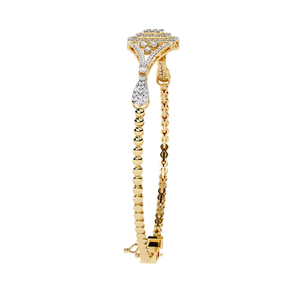 1.07 Ct Elegant  Square Halo Lab Grown diamond  Tennis Bracelet