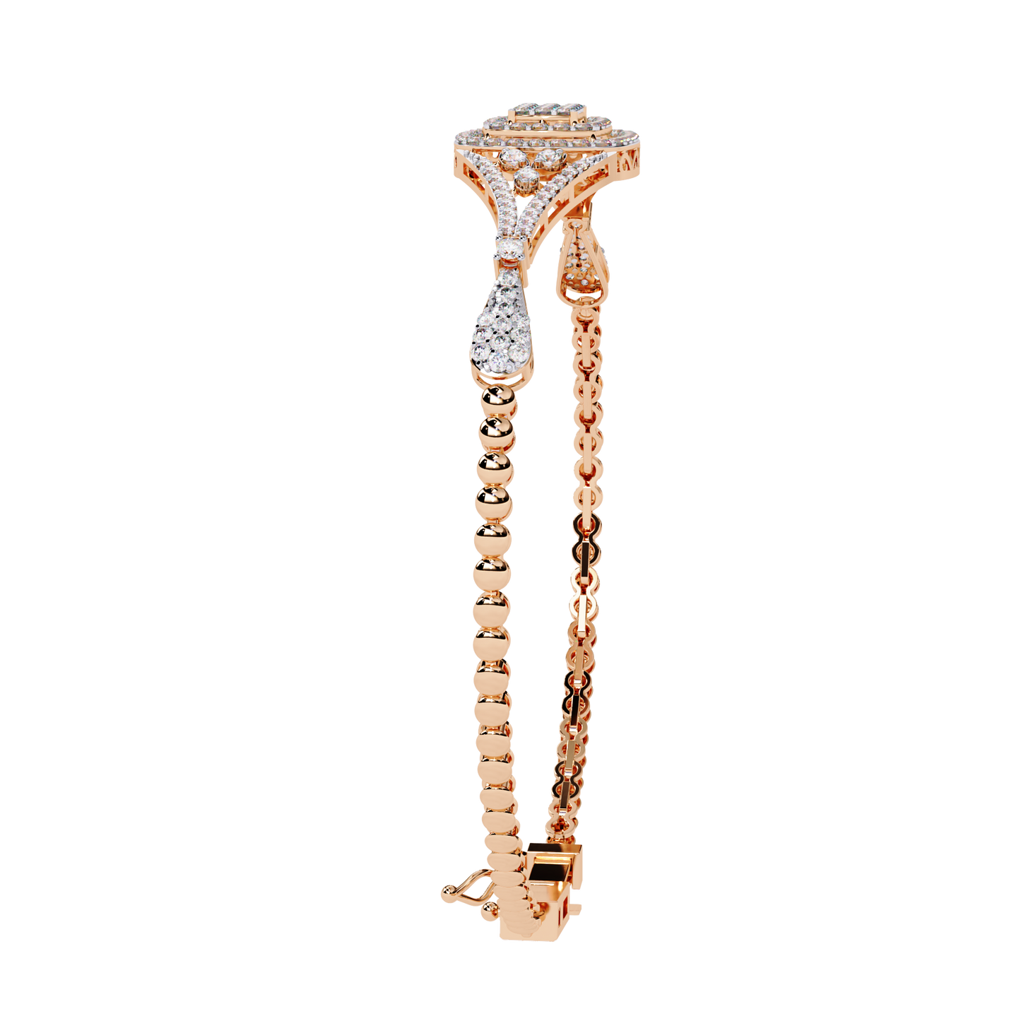1.07 Ct Elegant  Square Halo Lab Grown diamond  Tennis Bracelet