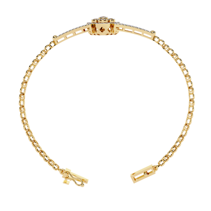 0.5ct Clover Round cut Lab Grown  Diamond Bracelet