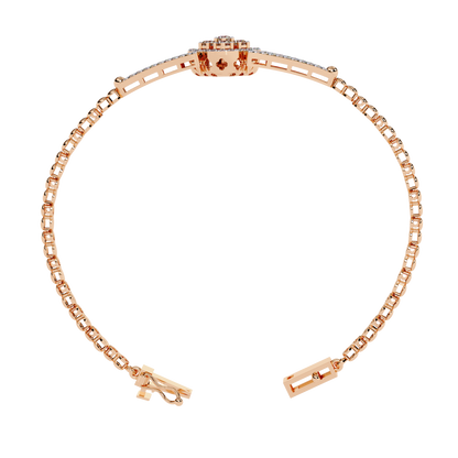 0.5ct Clover Round cut Lab Grown  Diamond Bracelet