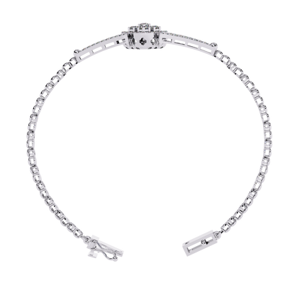 0.5ct Clover Round cut Lab Grown  Diamond Bracelet