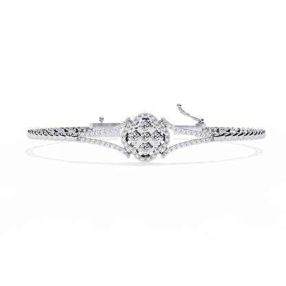 0.5ct Clover Round cut Lab Grown  Diamond Bracelet