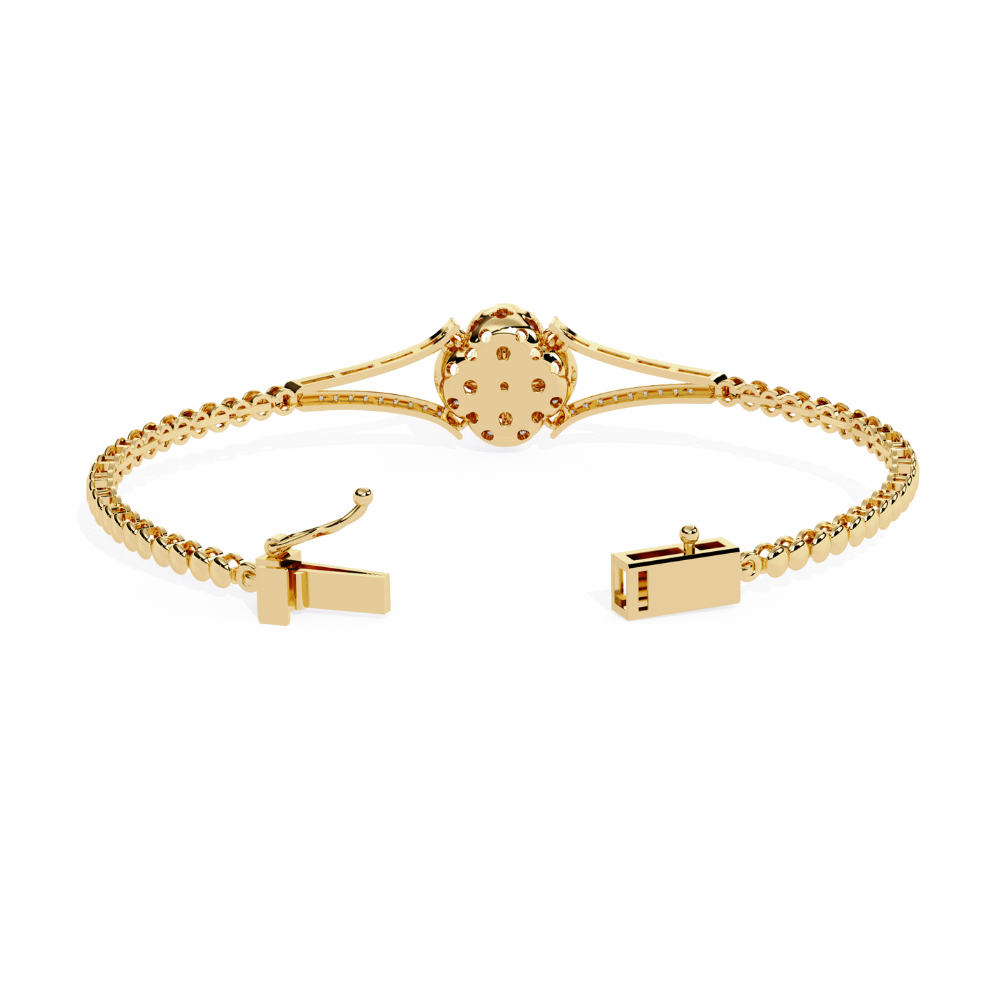 0.5ct Clover Round cut Lab Grown  Diamond Bracelet