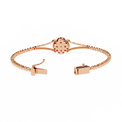0.5ct Clover Round cut Lab Grown  Diamond Bracelet