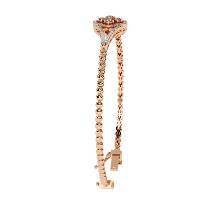 0.5ct Clover Round cut Lab Grown  Diamond Bracelet