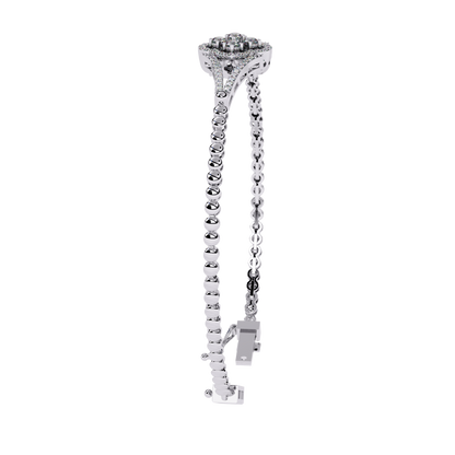 0.5ct Clover Round cut Lab Grown  Diamond Bracelet