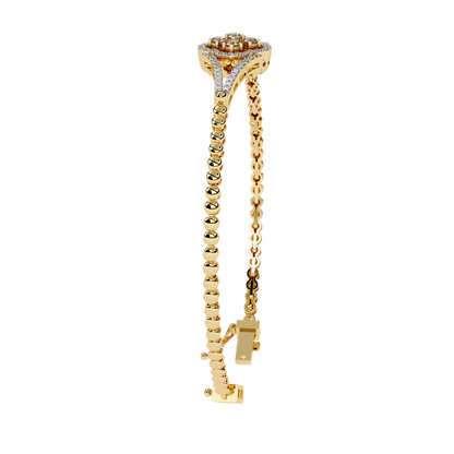 0.5ct Clover Round cut Lab Grown  Diamond Bracelet