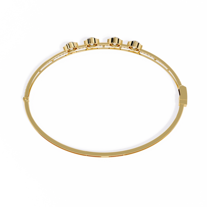2.32 CT  Round Lab Grown Diamond Bangle Bracelet