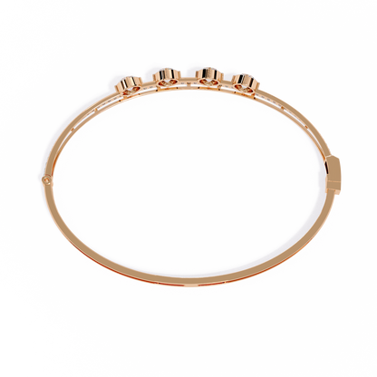 2.32 CT  Round Lab Grown Diamond Bangle Bracelet