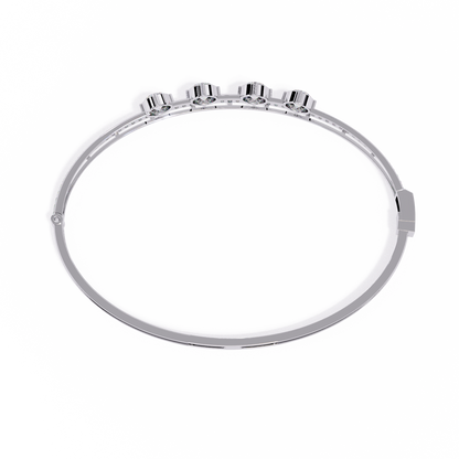2.32 CT  Round Lab Grown Diamond Bangle Bracelet
