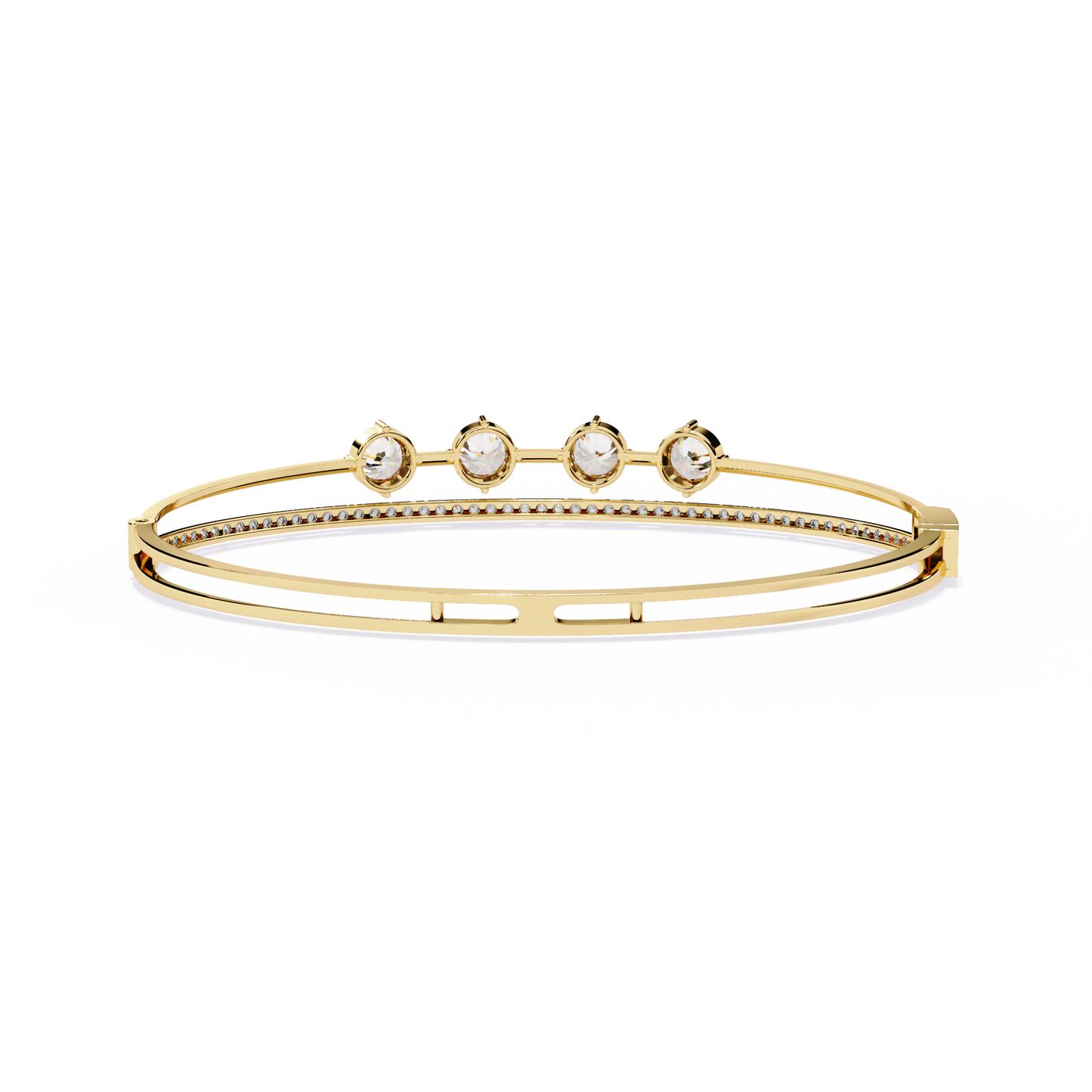 2.32 CT  Round Lab Grown Diamond Bangle Bracelet