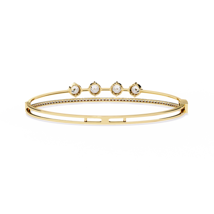 2.32 CT  Round Lab Grown Diamond Bangle Bracelet