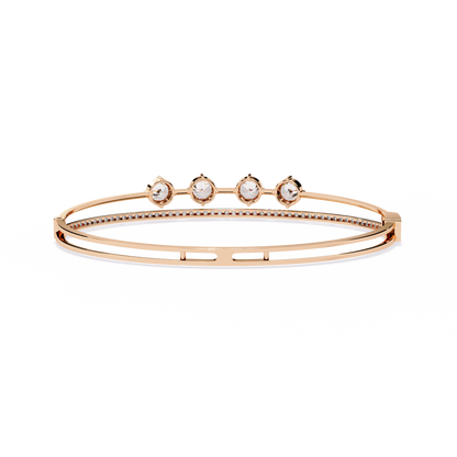 2.32 CT  Round Lab Grown Diamond Bangle Bracelet