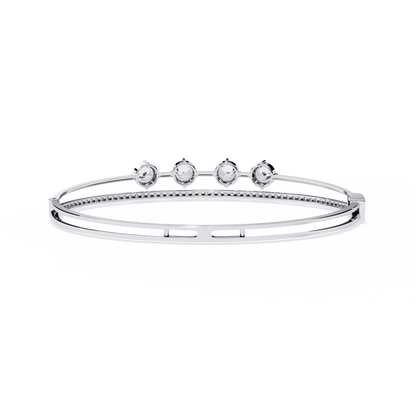 2.32 CT  Round Lab Grown Diamond Bangle Bracelet