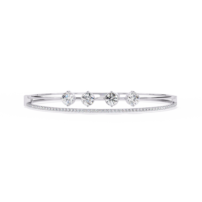 2.32 CT  Round Lab Grown Diamond Bangle Bracelet