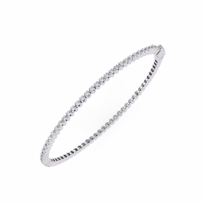 1.13 Ct Round Lab‑Grown Diamond Tennis Bracelet – Sleek Design, Secure Clasp