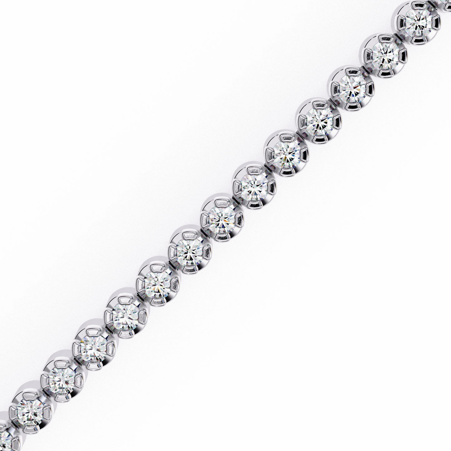 1.13 Ct Round Lab‑Grown Diamond Tennis Bracelet – Sleek Design, Secure Clasp