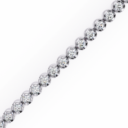 1.13 Ct Round Lab‑Grown Diamond Tennis Bracelet – Sleek Design, Secure Clasp
