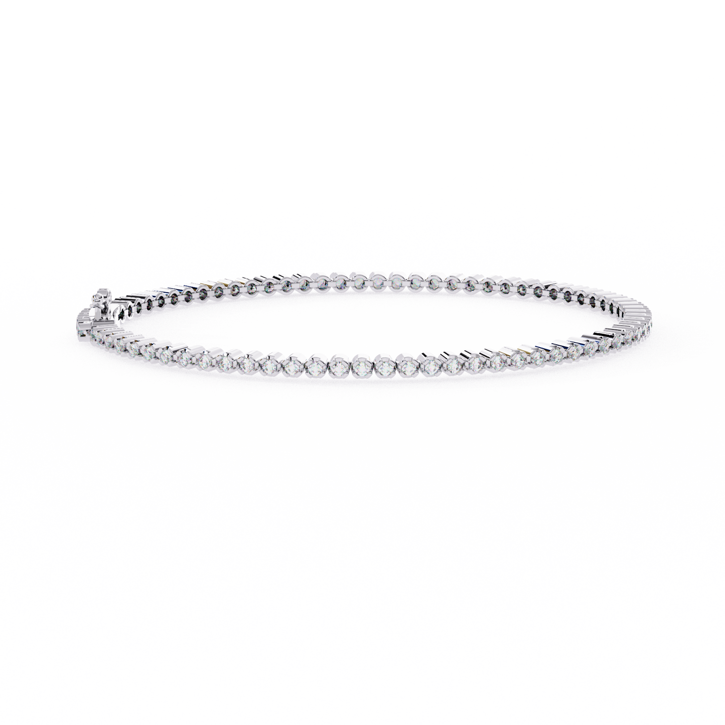 1.13 Ct Round Lab‑Grown Diamond Tennis Bracelet – Sleek Design, Secure Clasp