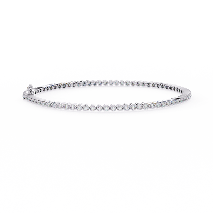 1.13 Ct Round Lab‑Grown Diamond Tennis Bracelet – Sleek Design, Secure Clasp