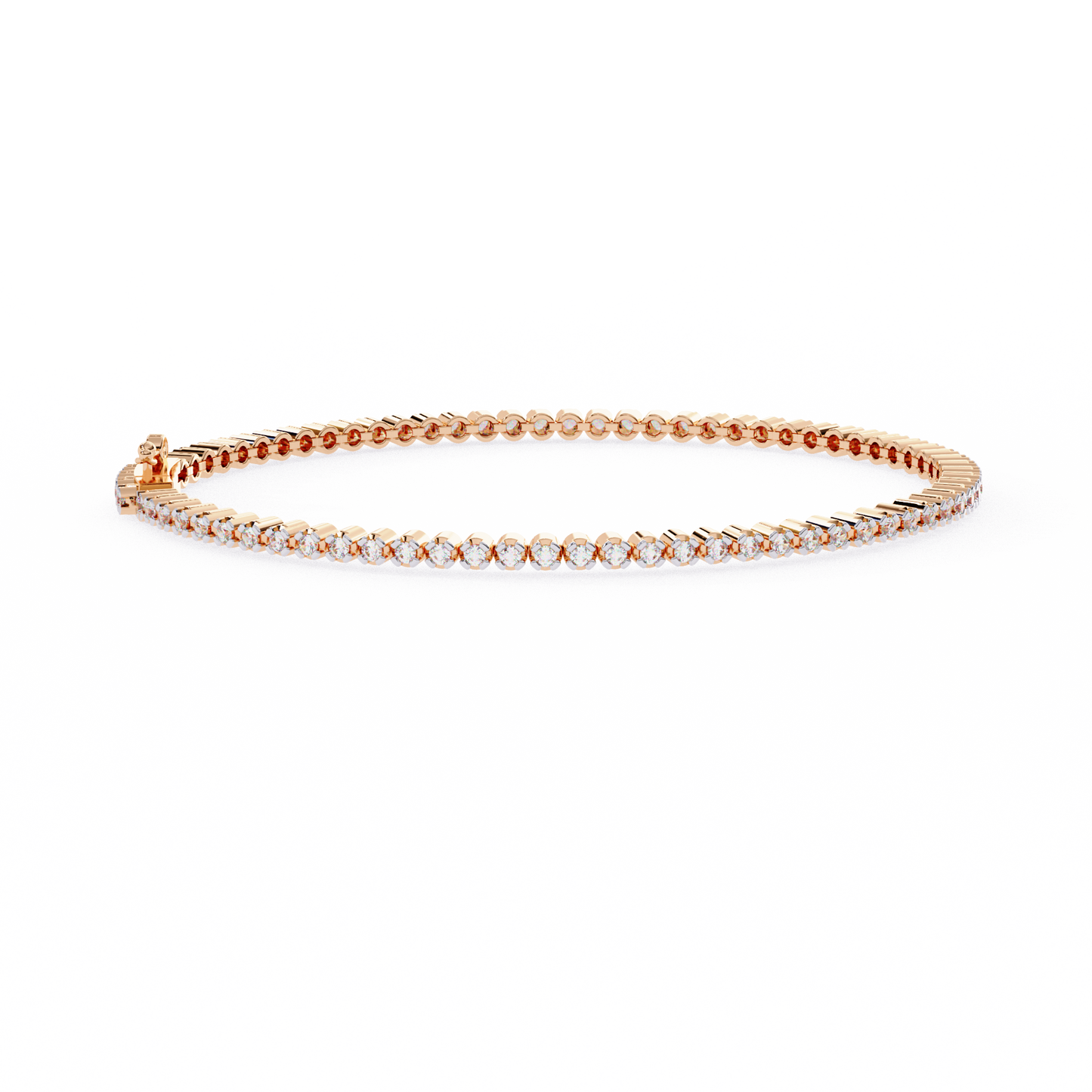 1.13 Ct Round Lab‑Grown Diamond Tennis Bracelet – Sleek Design, Secure Clasp