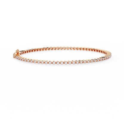 1.13 Ct Round Lab‑Grown Diamond Tennis Bracelet – Sleek Design, Secure Clasp