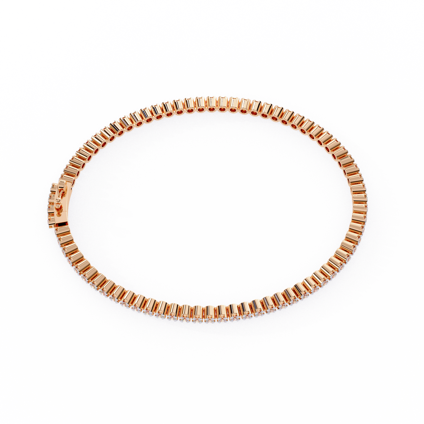 1.13 Ct Round Lab‑Grown Diamond Tennis Bracelet – Sleek Design, Secure Clasp
