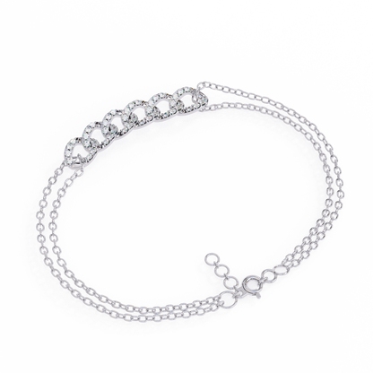Elegant Chain Link Bracelet – 0.31 Ct Lab-Grown Round Diamonds in 14K/18K Gold