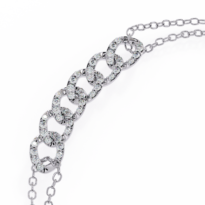 Elegant Chain Link Bracelet – 0.31 Ct Lab-Grown Round Diamonds in 14K/18K Gold