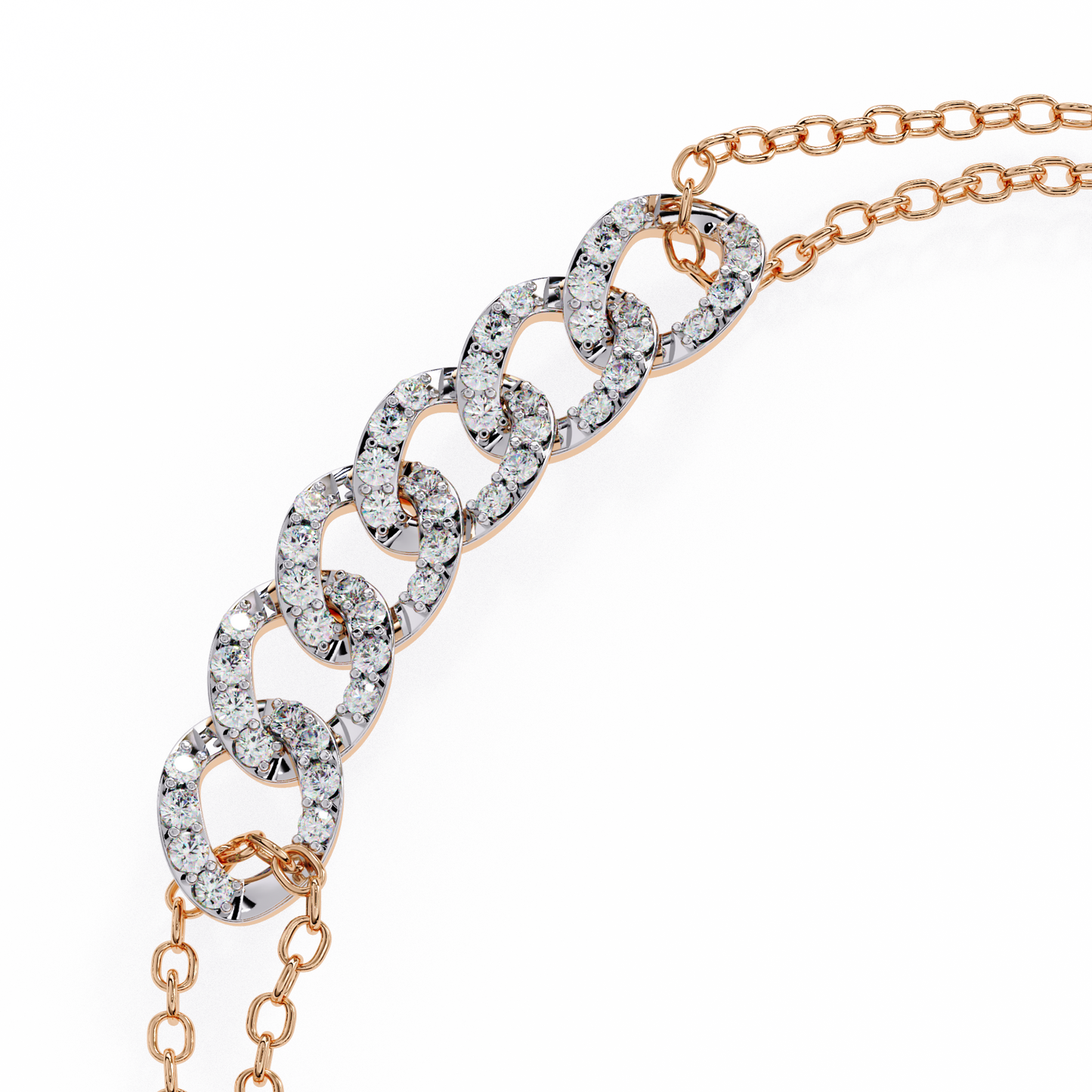 Elegant Chain Link Bracelet – 0.31 Ct Lab-Grown Round Diamonds in 14K/18K Gold