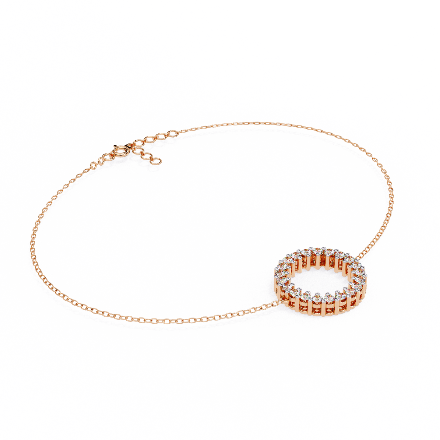 0.25 Ct Lab-Grown Diamond “Circle of Sparkle” Bracelet – Minimalist Elegance