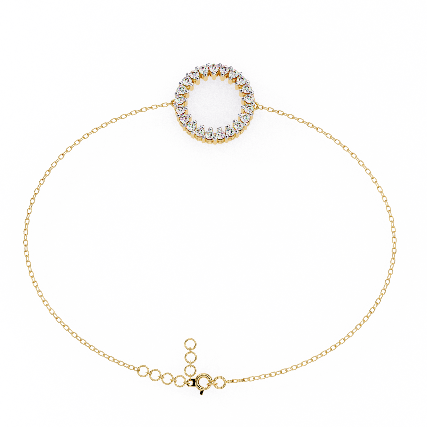 0.25 Ct Lab-Grown Diamond “Circle of Sparkle” Bracelet – Minimalist Elegance