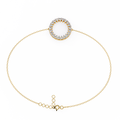 0.25 Ct Lab-Grown Diamond “Circle of Sparkle” Bracelet – Minimalist Elegance