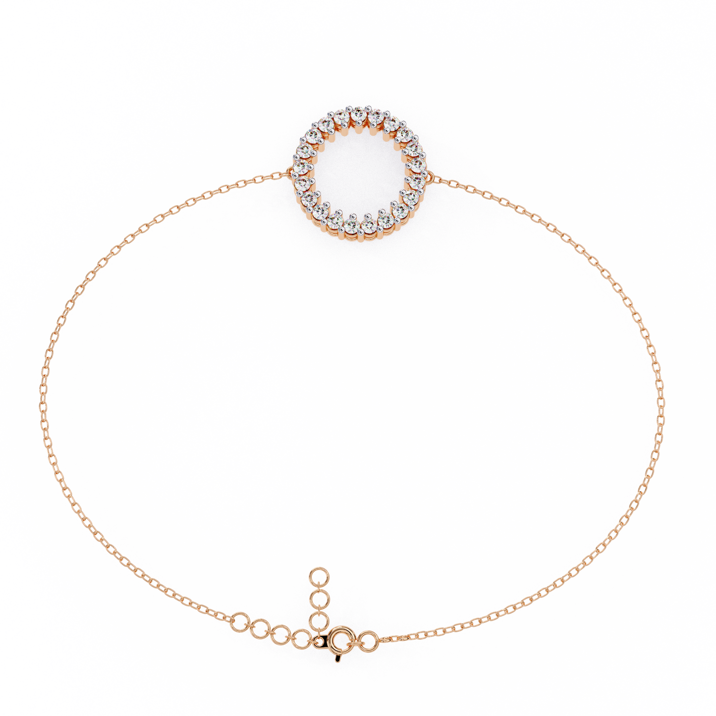 0.25 Ct Lab-Grown Diamond “Circle of Sparkle” Bracelet – Minimalist Elegance