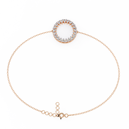 0.25 Ct Lab-Grown Diamond “Circle of Sparkle” Bracelet – Minimalist Elegance