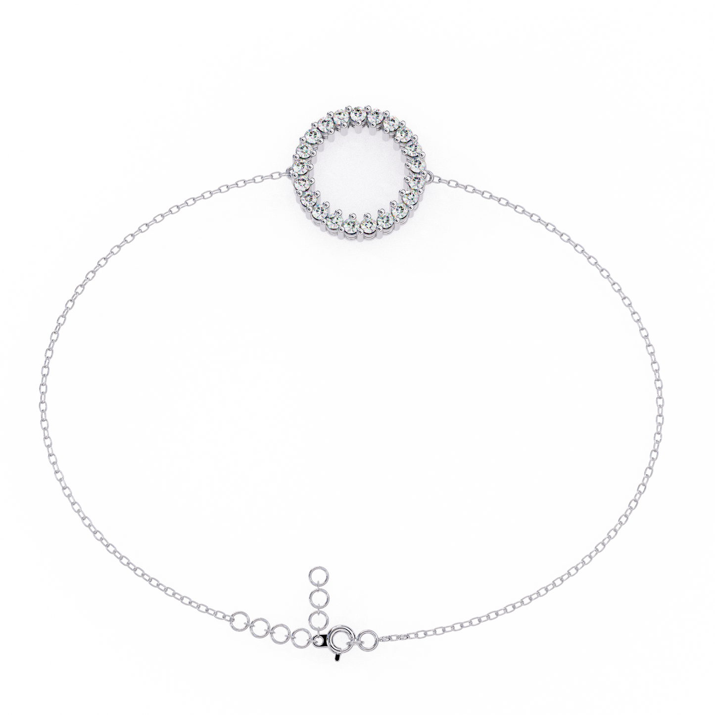 0.25 Ct Lab-Grown Diamond “Circle of Sparkle” Bracelet – Minimalist Elegance