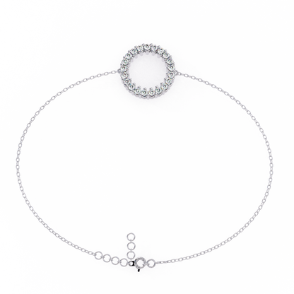 0.25 Ct Lab-Grown Diamond “Circle of Sparkle” Bracelet – Minimalist Elegance